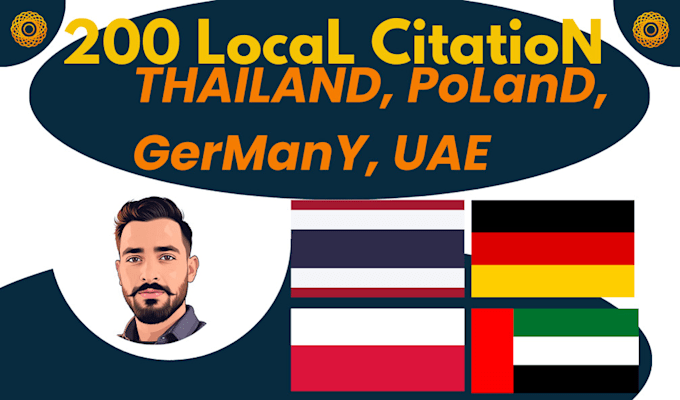 Gig Preview - Manually build local citations for thailand, poland, germany and uae