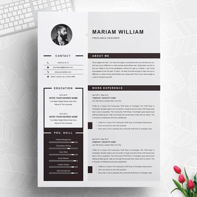 Gig Preview - Create clean, attractive resume in latex or google docs, resume writing