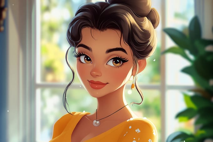 Gig Preview - Draw you a beautiful portrait in disney cartoon style