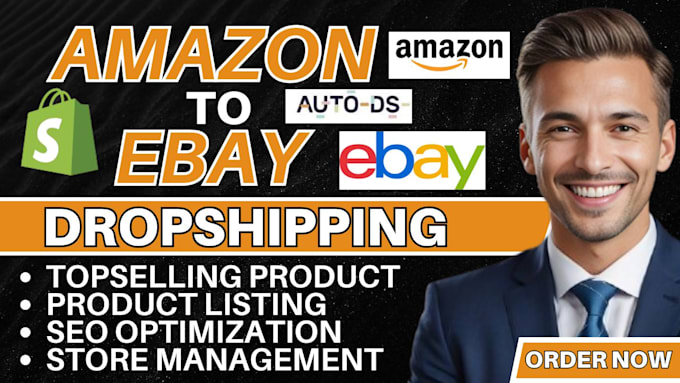 Gig Preview - Dropship product from amazon to ebay product research listing auto ds