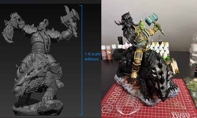 Gig Preview - 3d print and paint your figure 3d resin print