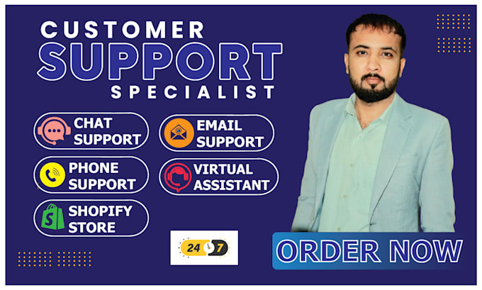 Gig Preview - Provide professional customer service 24hrs live chat email phone support