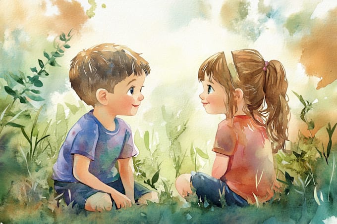 Gig Preview - Create professional children book illustration in watercolor