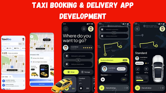 Gig Preview - Do taxi booking app, cab booking app, food delivery app, hotel booking app,