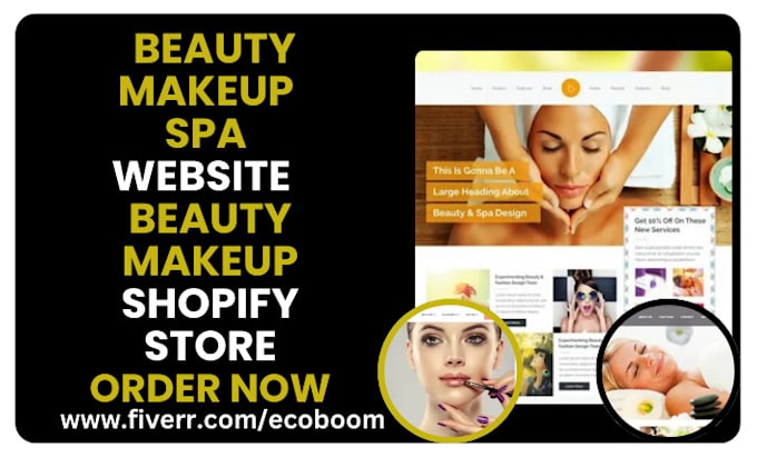 Gig Preview - Design highly captivating beauty website makeup website spa beauty shopify store