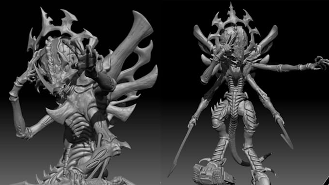 Gig Preview - Sculpture 3d miniature 3d modeling action figure 3d face zbrush for 3d printing