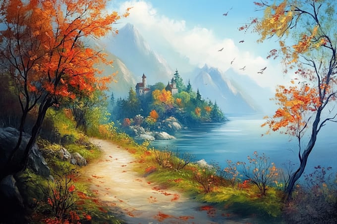 Gig Preview - Paint detailed concept art and fantasy landscape backgrounds real artist