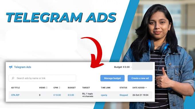 Gig Preview - Setup telegram ads, approve, resolve telegram ads to 10x ROI