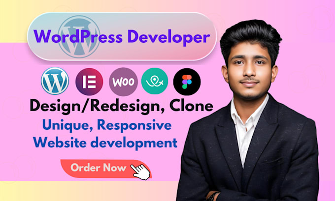 Gig Preview - Design and develop a professional wordpress website for you