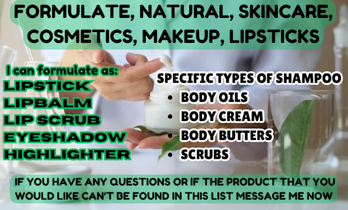 Bestseller - do formulation for natural skincare, cosmetics, makeup, lipsticks formulation