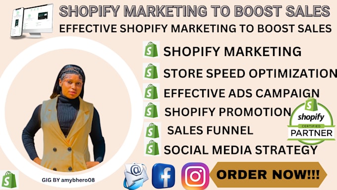 Gig Preview - Boost shopify sales,shopify dropshipping marketing,shopify store promotion