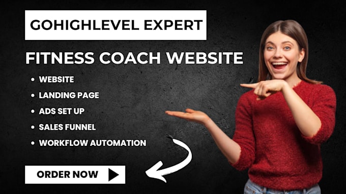 Gig Preview - Do gohighlevel yoga fitness coach gym website personal  trainer sales funnel