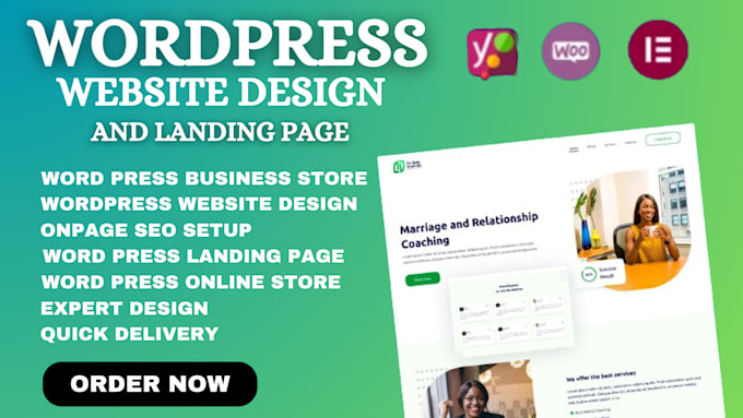 Gig Preview - Design or redesign a responsive, professional wordpress website or landing page