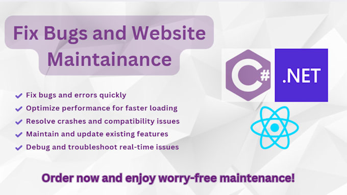 Gig Preview - Fix bugs and maintain your website