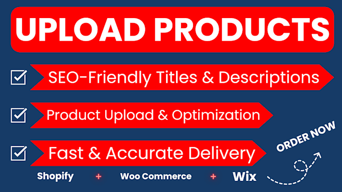 Gig Preview - Upload and add products to your shopify or woocommerce store fast