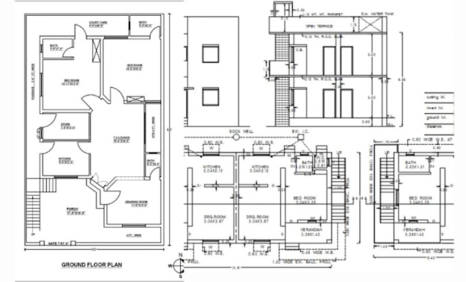 Gig Preview - Draw architectural house plan, construction and permit drawing