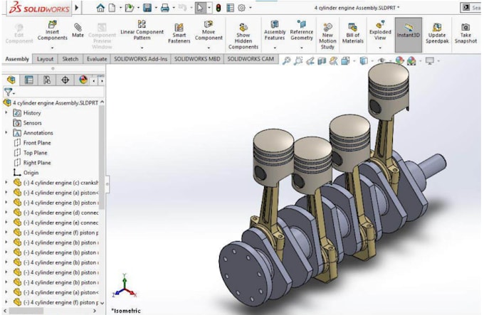 Gig Preview - Design 3d parts assemblies cad cam models in solidworks