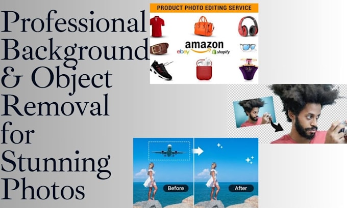 Gig Preview - Do background and object removal fast professional editing