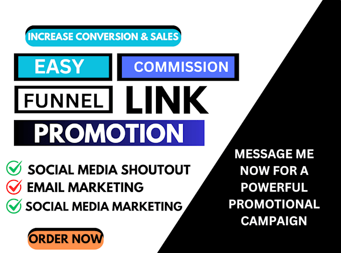 Gig Preview - Do easy commission funnel link promotion, sales funnel, affiliate marketing