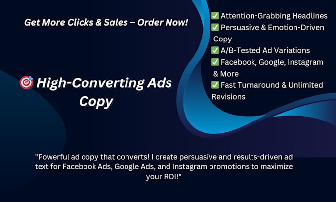 Gig Preview - Write high converting ad copy