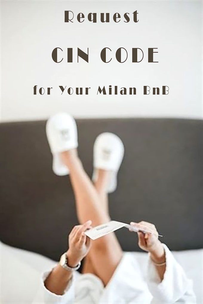 Gig Preview - Request a cin code for your milan bnb