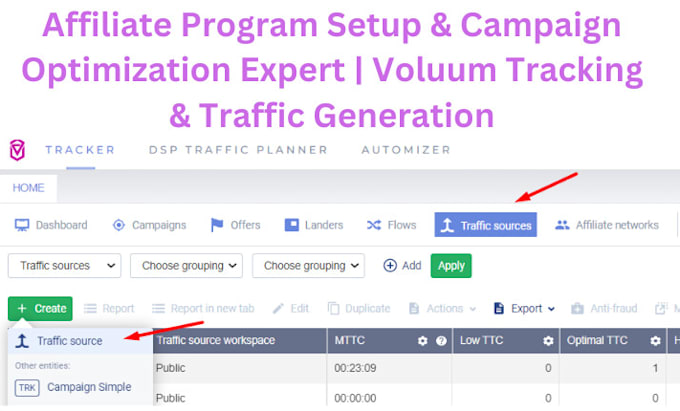 Gig Preview - Setup and manage affiliate program, voluum campaign tracking