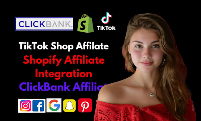 Gig Preview - Setup tiktok affiliate shopify affiliate marketing clickbank affiliate marketing