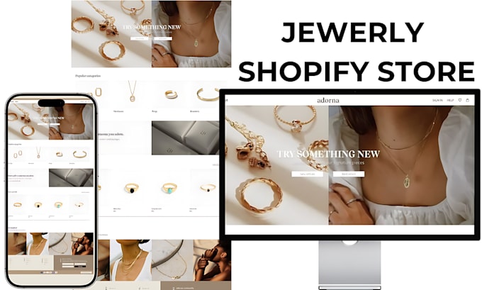 Gig Preview - Jewelry store jewelry website jewelry shopify store jewelry shopify website