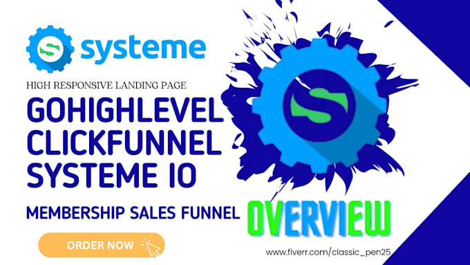 Gig Preview - Build responsive membership sales funnel in systeme io, clickfunnel, gohighlevel