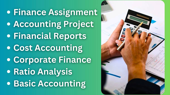 Gig Preview - Do accounting and finance and financial accounting projects