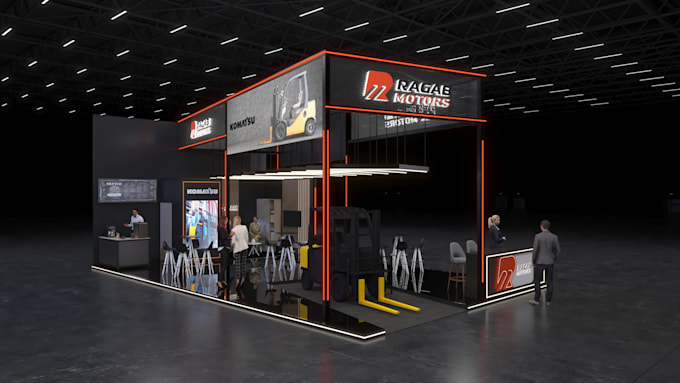 Gig Preview - Design a 3d trade show booth, stall, kiosk, or expo stand