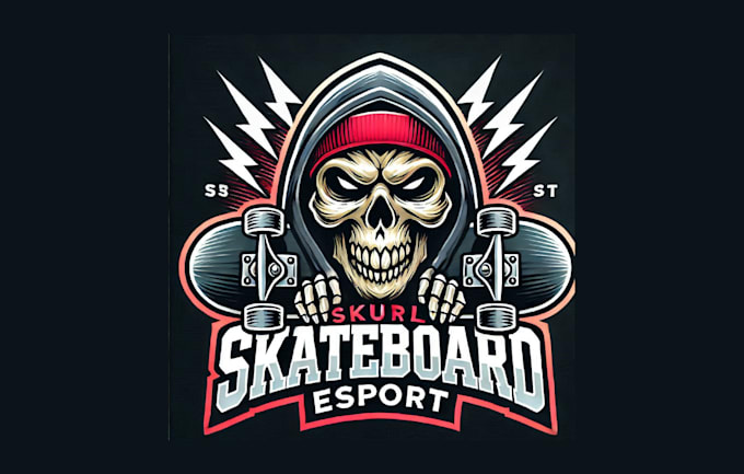 Gig Preview - Do amazing skull skateboard mascot logo for your business