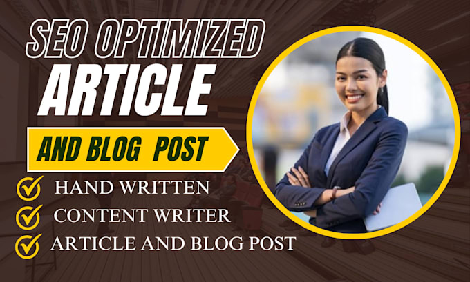 Gig Preview - Do seo articles and blog posts,  blog writing, content writing as writer