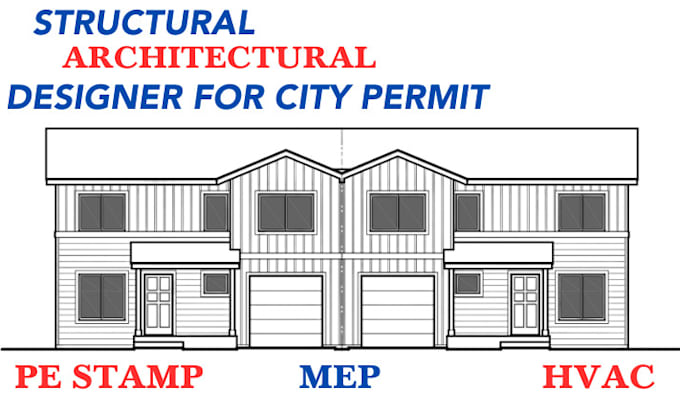 Gig Preview - Do architecture and civil structural drawings licensed stamped for city permit