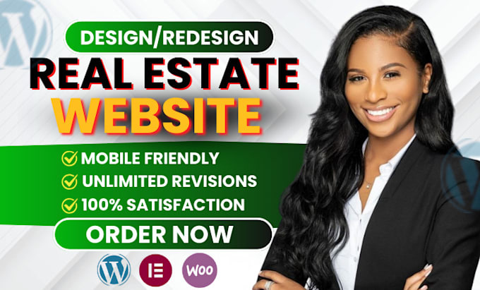 Gig Preview - Create responsive real estate website, landing page, real estate website design