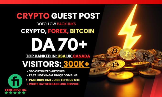 Gig Preview - Publish crypto, forex, and bitcoin guest posts on top crypto blogs