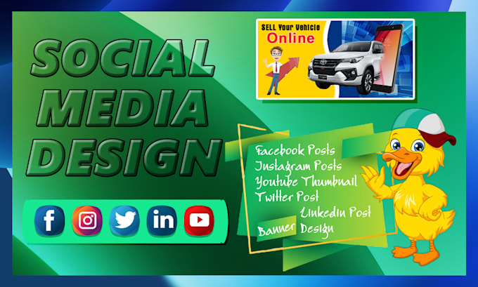 Gig Preview - Design social media post, youtube thumbnail, banner and logo