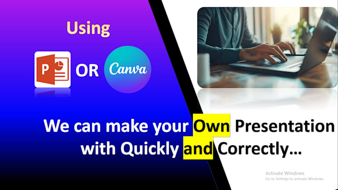 Gig Preview - Design a awesome presentation using powerpoint and canva