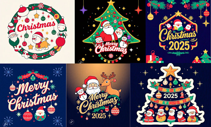 Gig Preview - Do unique retro christmas svg cut file design bundle