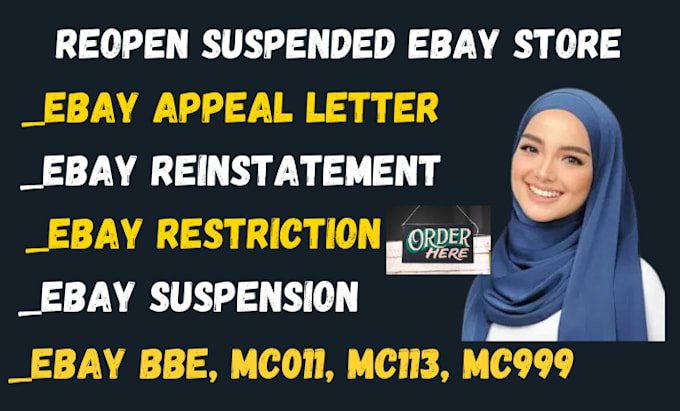 Gig Preview - Reinstate ebay permanent suspension reopen ebay restriction with appeal letter