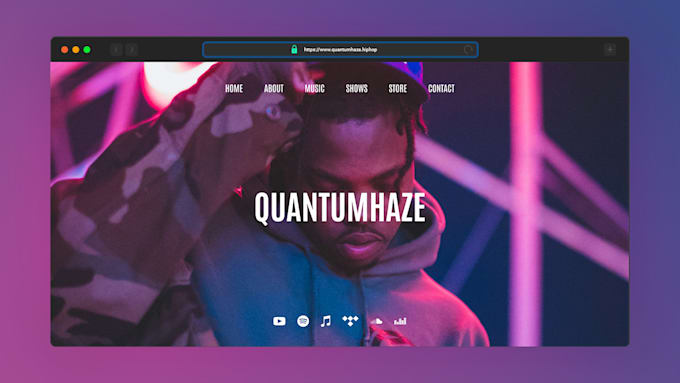 Gig Preview - Design bandzoogle website for dj, songwriter, band, artist, record label, others