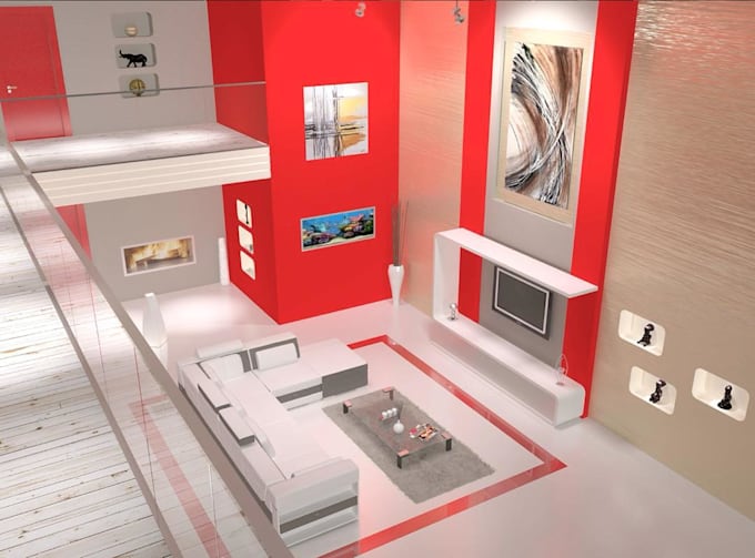 Gig Preview - Do 3d exterior and interior house design, modeling, 3d rendering, kitchen, store