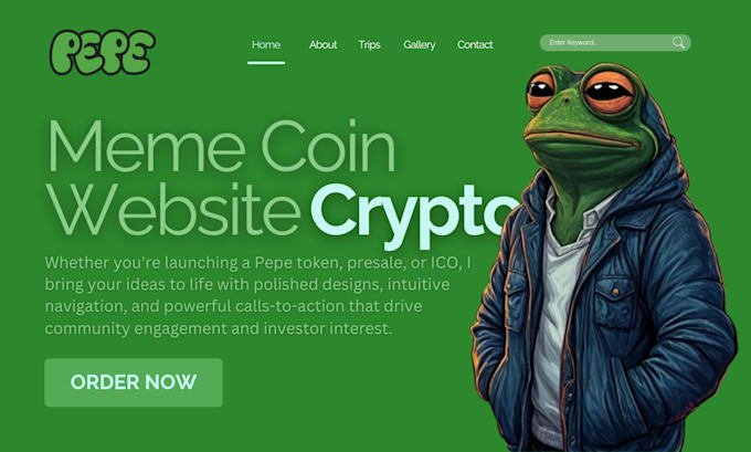 Gig Preview - Create meme coin landing page, meme coin website, crypto website, memecoin