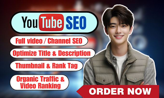 Gig Preview - Be your perfect channel and video SEO expert to dominate youtube top rankings