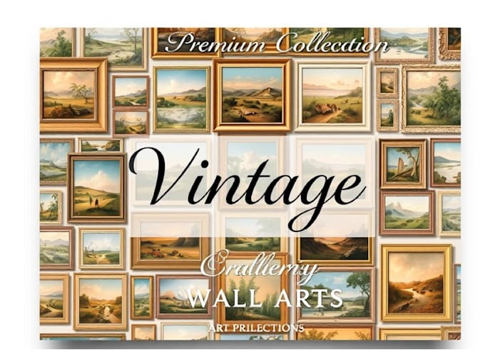 Gig Preview - Make vintage printable digital art country landscape oil paintings extravaganza