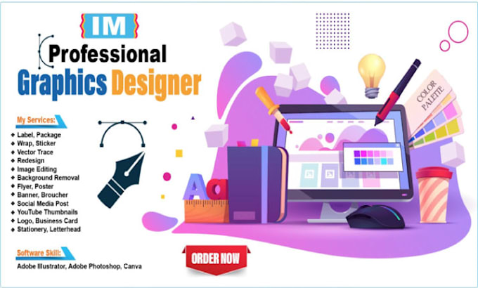 Gig Preview - Be your profesasional graphic designer for any design any kind you need