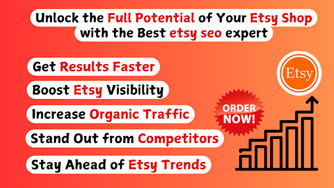 Gig Preview - Do etsy SEO to rank your etsy shop to page 1 of etsy boost sales