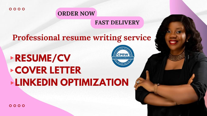 Bestseller - write your resume CV cover letter and optimize linkedin