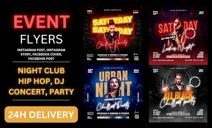 Gig Preview - Create dj, hip hop, concert, nightclub, music, club, band, social media kit