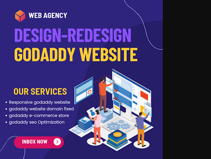 Gig Preview - Design godaddy website  godaddy website redesign godaddy ecommerce website seo